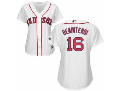 Women Boston Red Sox #16 Andrew Benintendi White Jersey