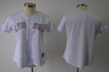 Women Boston Red Sox blank white Jersey