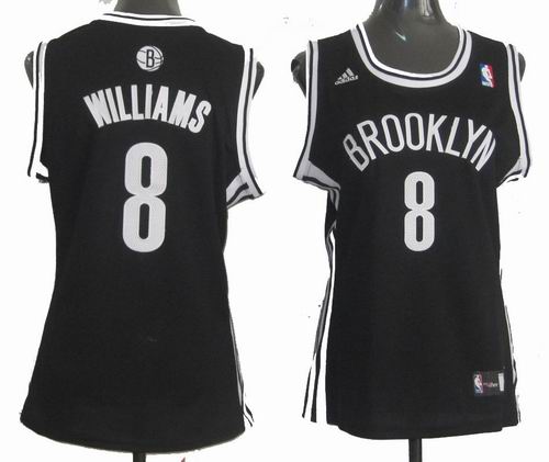 Women Brooklyn Nets #8 Deron Williams black jersey