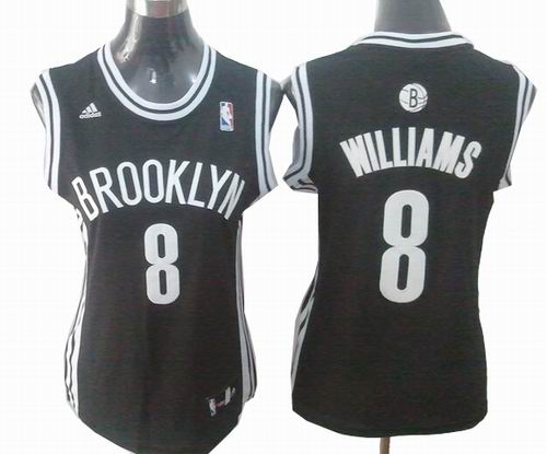 Women Brooklyn Nets #8 Deron Williams black jersey1