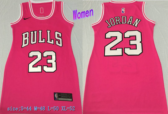 Women Bulls 23 Michael Jordan Pink Women Nike Swingman Jersey
