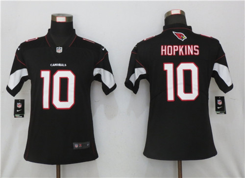 Women Cardinals #10 DeAndre Hopkins Black  Color Jersey