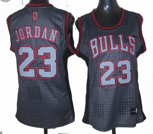 Women Chicago Bulls #23 Michael Jordan black Rhythm Fashion Swingman Jersey