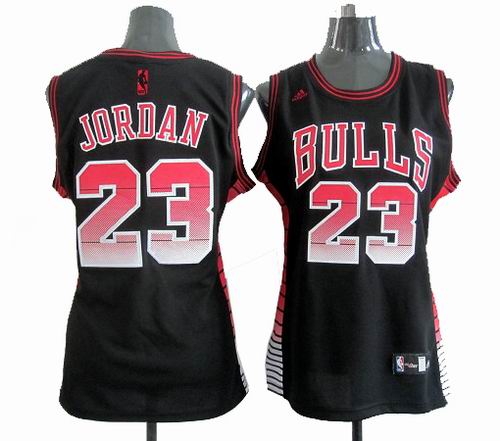Women Chicago Bulls 23# Michael Jordan Carbon black Fiber Jersey