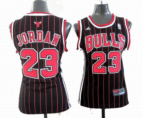 Women Chicago Bulls 23# Michael Jordan black Jersey