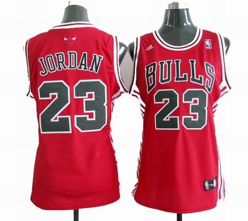 Women Chicago Bulls 23# Michael Jordan red jersey