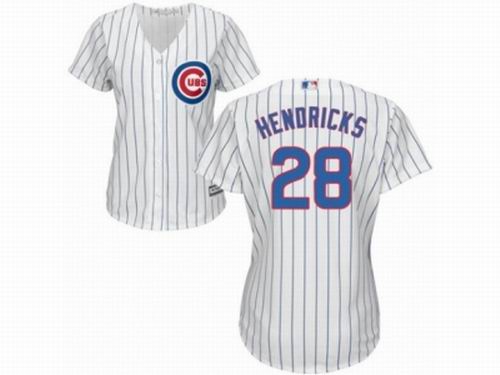 Women Chicago Cubs #28 Kyle Hendricks white Jersey