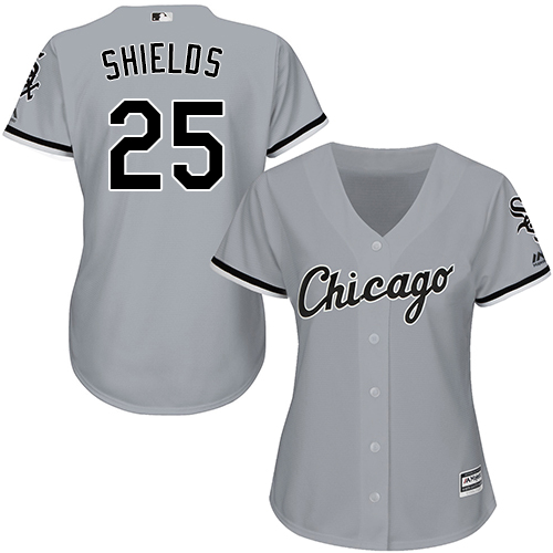 Women Chicago White Sox #25 James Shields Grey Jersey