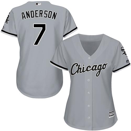 Women Chicago White Sox #7 Tim Anderson grey Jersey