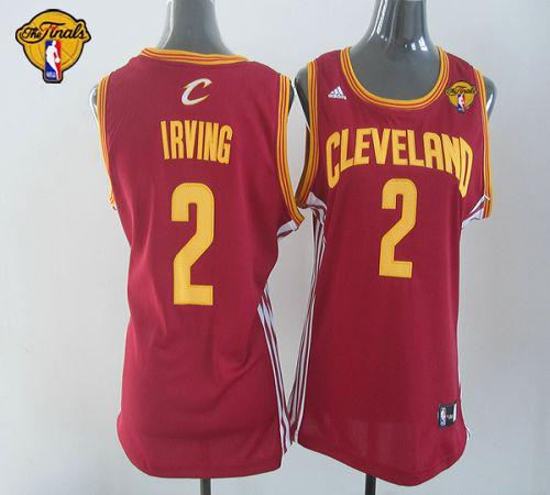 Women Cleveland Cavaliers 2 Kyrie Irving Red The Finals Patch Road NBA Jersey