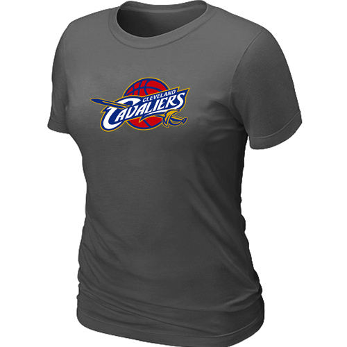 Women Cleveland Cavaliers Big Tall Primary Logo D.Gray T Shirt