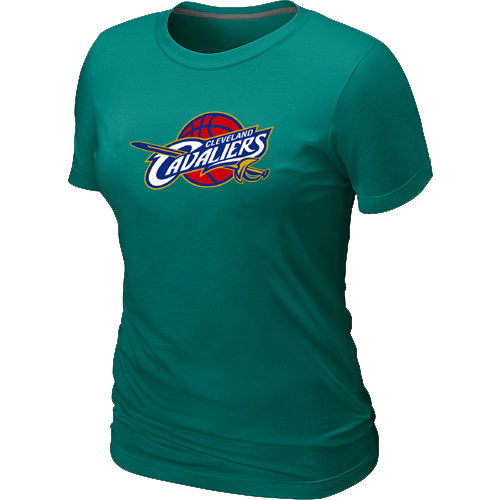 Women Cleveland Cavaliers Big Tall Primary Logo Green T Shirt