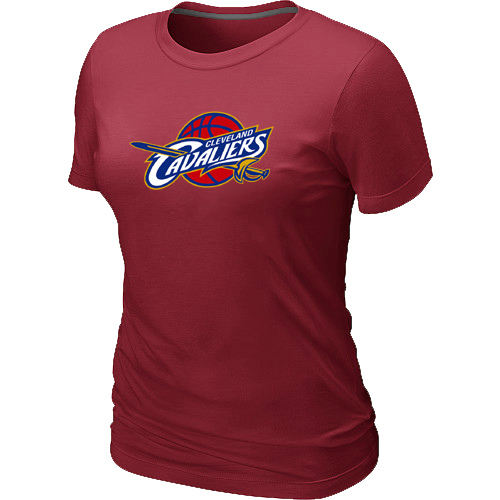 Women Cleveland Cavaliers Big Tall Primary Logo Red T-Shirt