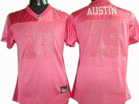 Women Dallas Cowboys #19 Miles Austin Women Sweetheart Jersey Pink