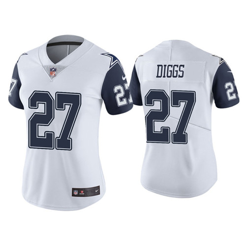 Women Dallas Cowboys #27 Trevon Diggs Color Rush Limited White Jersey