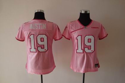 Women Dallas Cowboys 19 Miles Austin  Pink Fashion Jersey love style