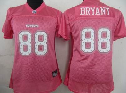 Women Dallas cowboys 88 bryant Star Struck Pink Fashion Jerseys