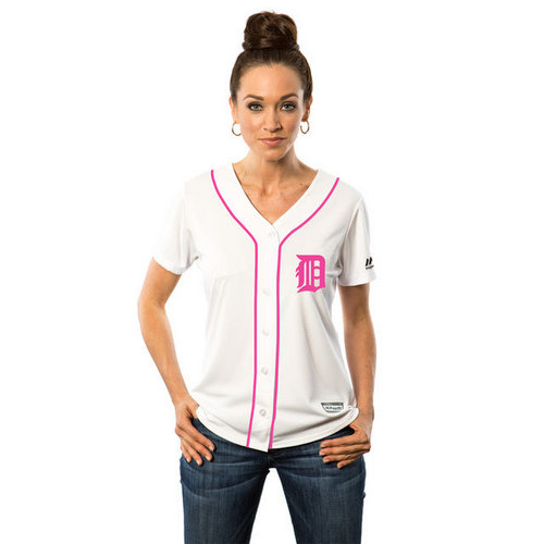 Women Detroit Tigers White Home 2016 Mother-s Day Cool Base Team Jersey