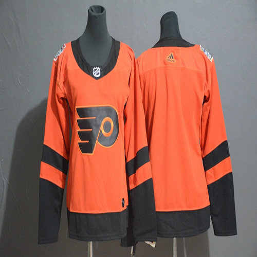 Women Flyers Blank Orange Women 2019 NHL Stadium Series Adidas Jersey