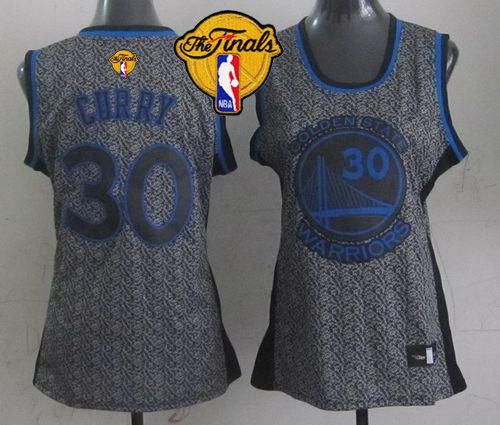 Women Golden State Warriors 30 Stephen Curry Grey The Finals Patch Static Fashion NBA jersey