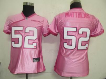 Women Green Bay Acme Packers #52 Clay Matthews love Jersey