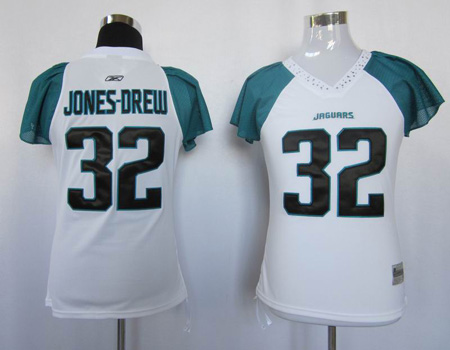 Women Jacksonville Jaguars #32 Maurice Jones-Drew White Jersey