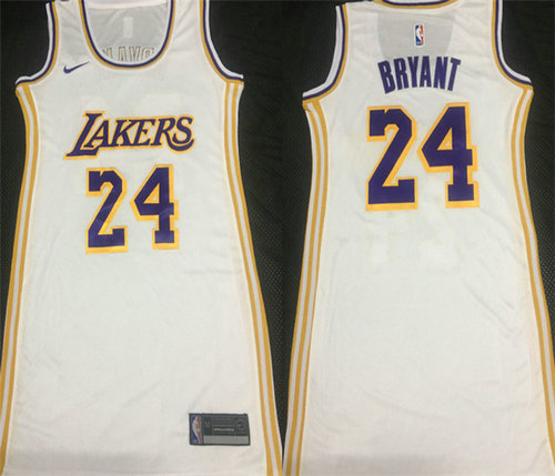 Women Lakers 24 Kobe Bryant White Women Nike Swingman Jersey