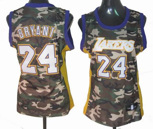 Women Los Angeles Lakers 24# Kobe Bryant Camo jerseys