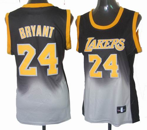 Women Los Angeles Lakers 24# Kobe Bryant Fadeaway Fashion Swingman Jersey