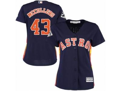 Women Majestic Houston Astros #43 Lance McCullers Replica Navy Blue Alternate 2017 World Series Bound Cool Base MLB Jersey