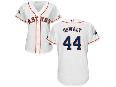 Women Majestic Houston Astros #44 Roy Oswalt Replica White Home 2017 World Series Bound Cool Base MLB Jersey