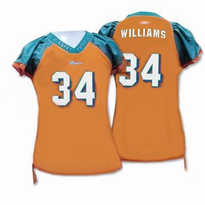 Women Miami Dolphins #34 Ricky Williams Jerseys Orange