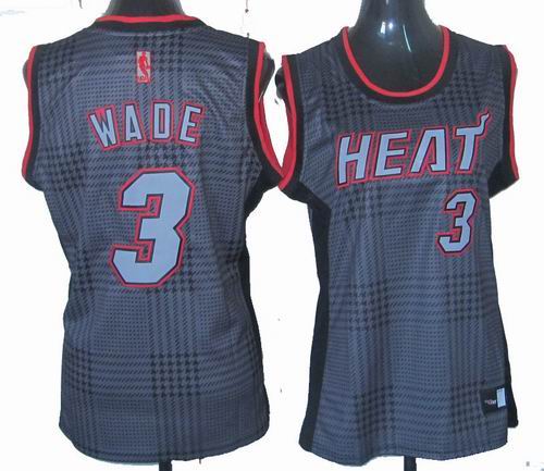 Women Miami Heat 3# Dwyane Wade black Rhythm Fashion Swingman Jersey