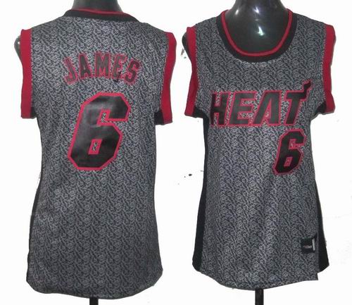 Women Miami Heat 6# LeBron James Static Fashion Swingman Jersey