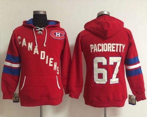 Women Montreal Canadiens 67 Max Pacioretty Red Old Time Heidi NHL Hoodie