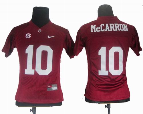 Women Ncaa Alabama Crimson Tide AJ McCarron 10 Crimson 2012 SEC Patch College Football Jersey