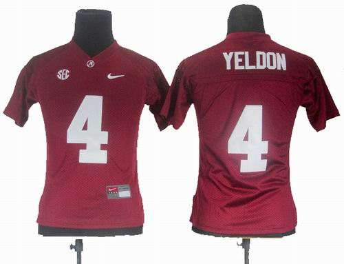 Women Ncaa Alabama Crimson Tide T.J Yeldon 4 Crimson 2012 SEC Patch College Football Jersey