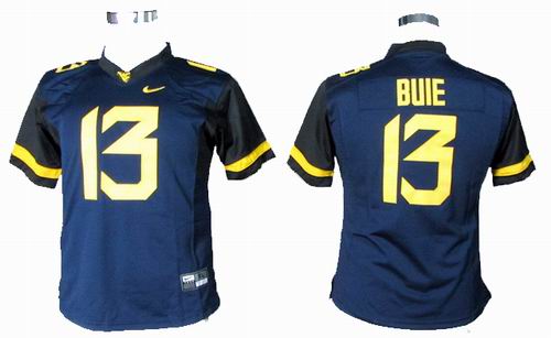 Women Ncaa West Virginia Mountaineers Andrew Buie 13# College Football blue Elite Jerseys