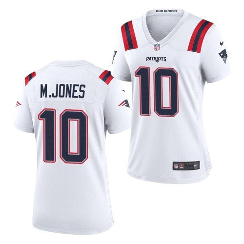 Women New England Patriots #10 Mac Jones White 2021 Jersey