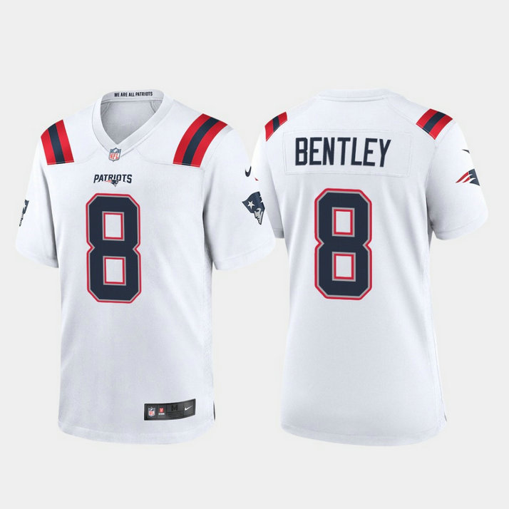 Women New England Patriots #8 Ja'Whaun Bentley White 2021 Limited Jersey