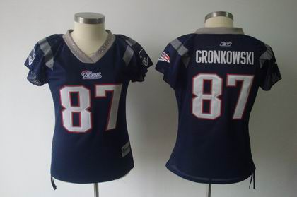 Women New England Patriots #87 Rob Gronkowski BLUE Jersey