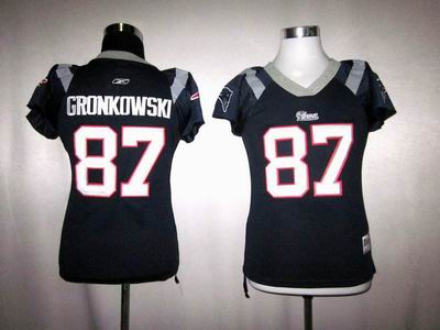 Women New England Patriots #87 Rob Gronkowski Jersey blue