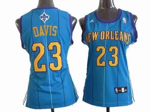 Women New Orleans Hornets 23# Anthony Davis blue Jersey