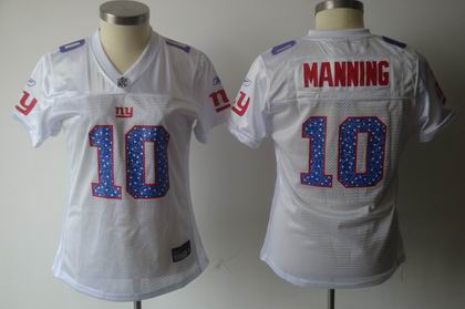 Women New York Giants 10# Eli Manning Field Flirt Fashion Jerseys white
