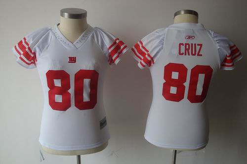 Women New York Giants 80 Victor Cruz white Jersey