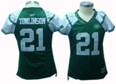 Women New York Jets #21 LaDainian Tomlinson jersey green
