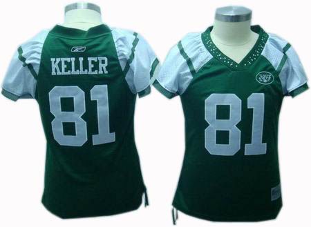 Women New York Jets #81 Dustin Keller Jerseys green
