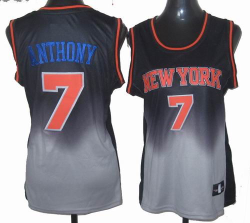 Women New York Knicks 7# Carmelo Anthony Fadeaway Fashion Swingman Jersey