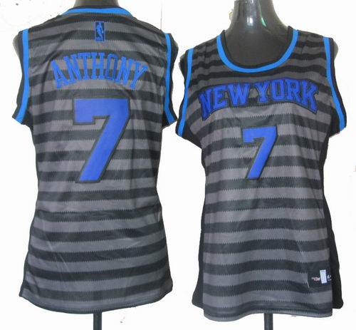 Women New York Knicks 7# Carmelo Anthony Groove Fashion Swingman Jersey