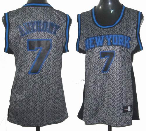 Women New York Knicks 7# Carmelo Anthony Static Fashion Swingman Jersey